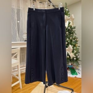 Ann Taylor Navy Chic: Elegant Button-Adorned Trousers